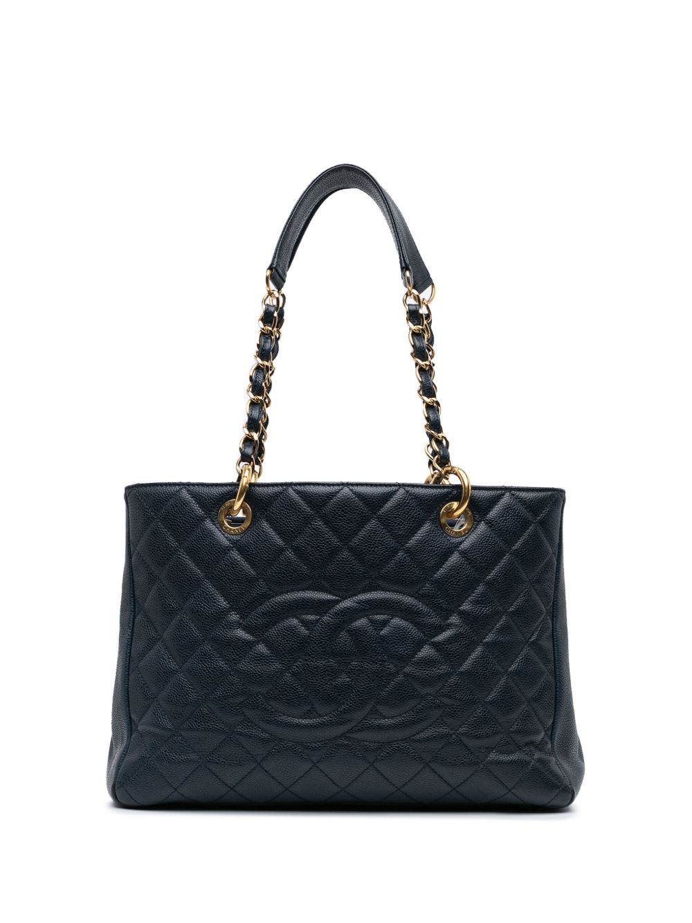 CHANEL Pre-Owned Caviar Grand Shopping 托特包（2013-2014年典藏款） - 蓝色