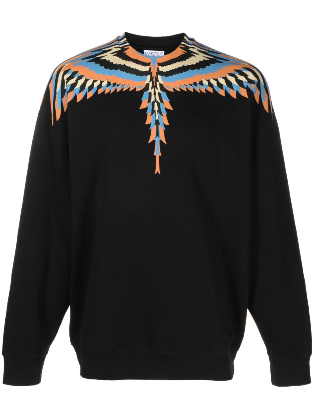 Marcelo Burlon County of Milan Optical Wings 印花棉卫衣 - 黑色