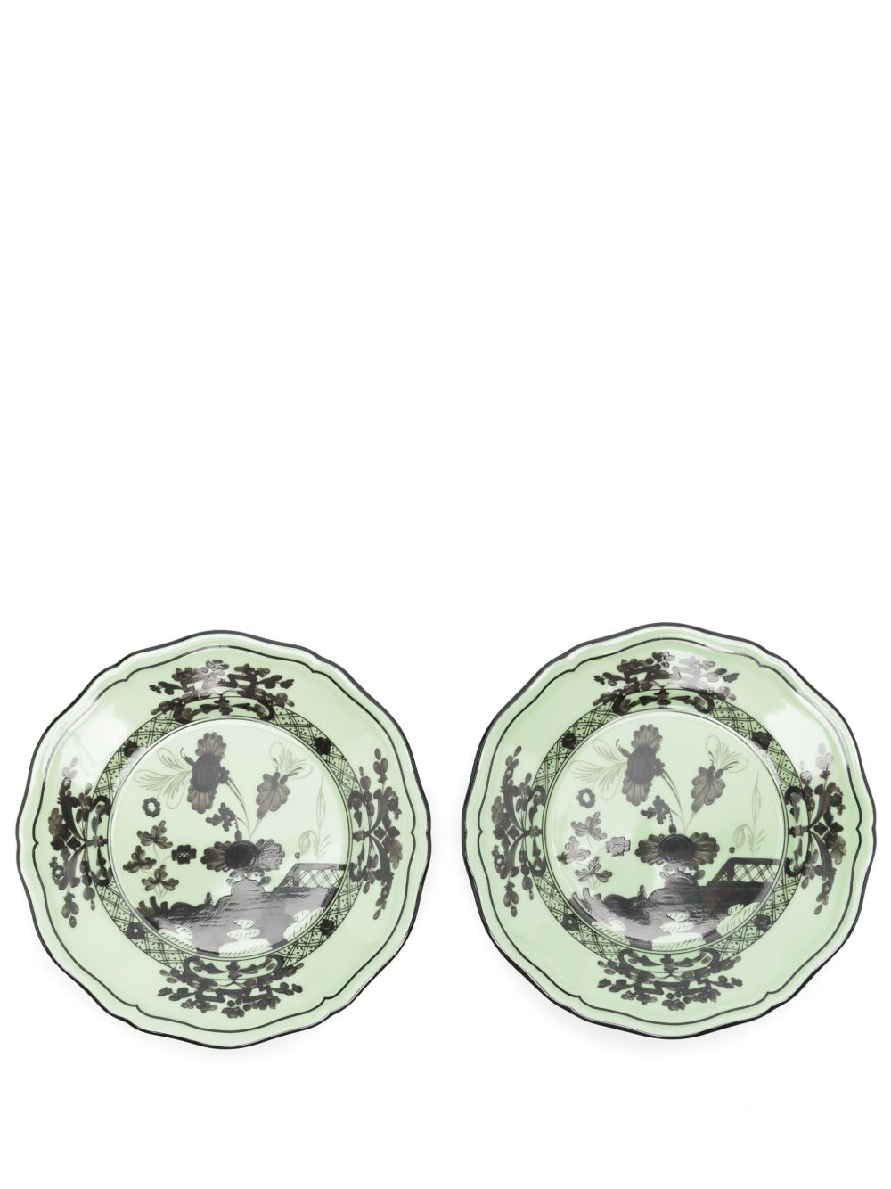GINORI 1735 Oriente Italiano 面包盘（两件装） - 绿色
