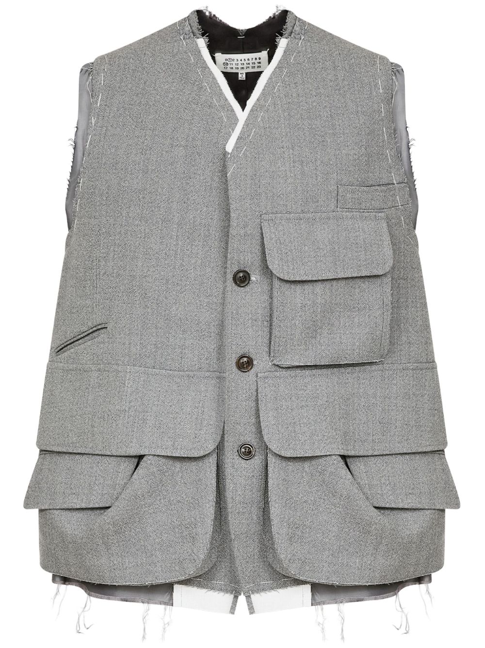 Maison Margiela 羊毛工装马甲 - 灰色