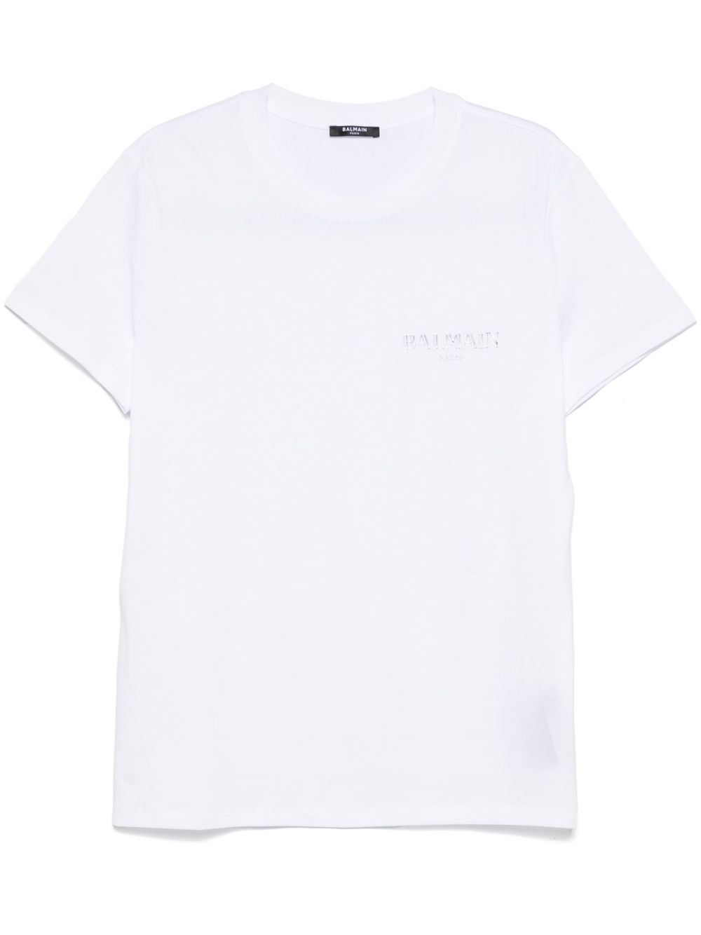 Balmain 复古风凝胶logo T恤 - 白色