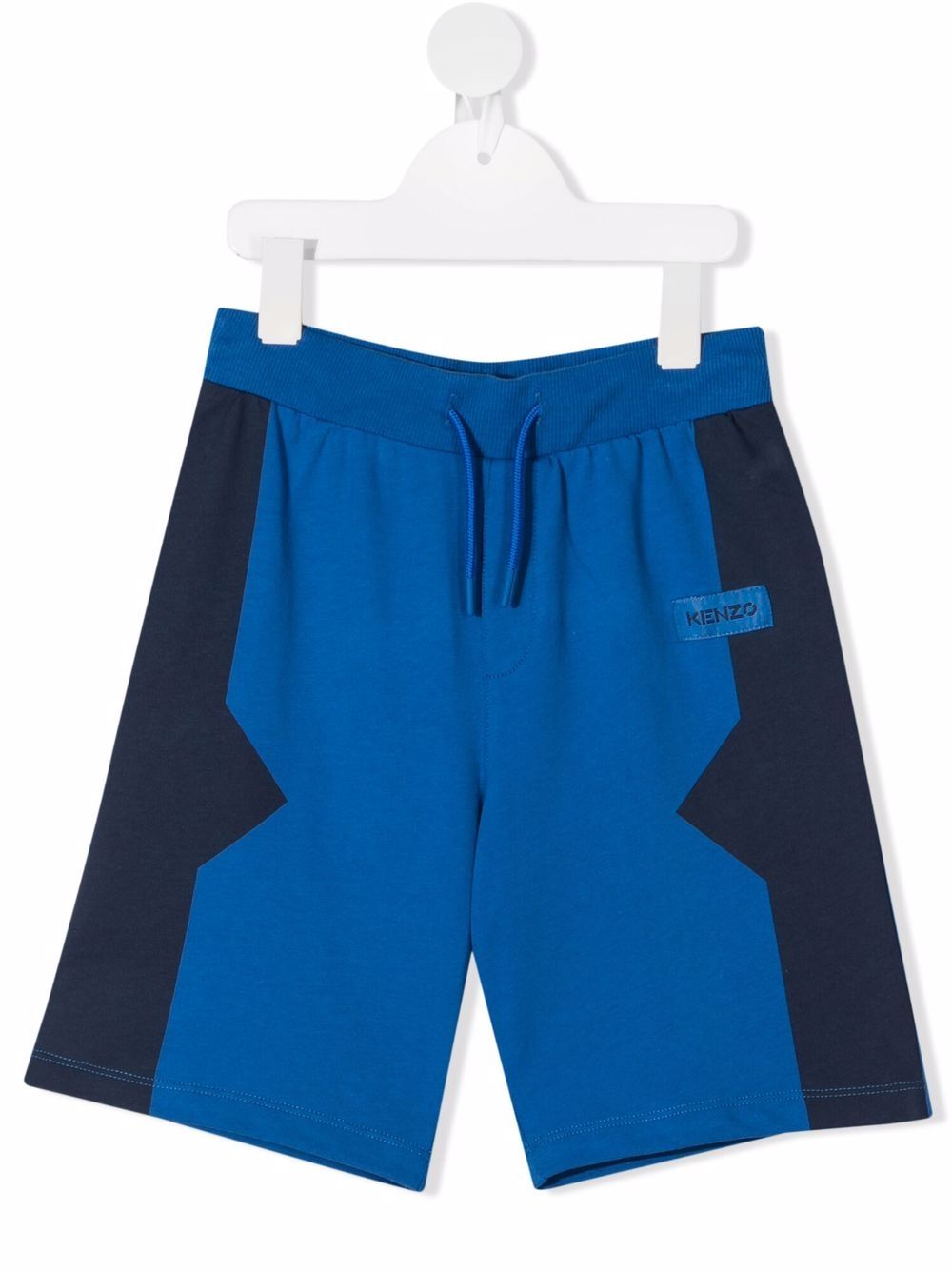 Kenzo Kids 拼色运动短裤 - 蓝色