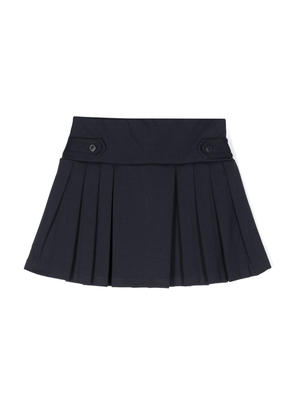 POLO RALPH LAUREN KIDS 褶饰高腰半身裙 - 蓝色