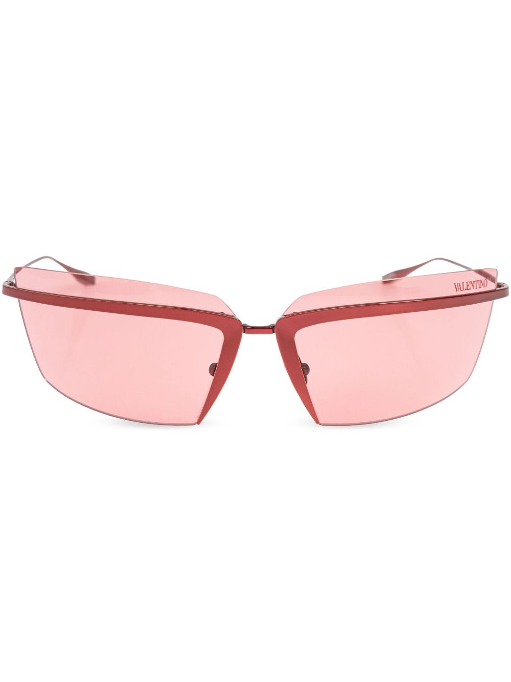VALENTINO GARAVANI EYEWEAR 机车风镜框太阳眼镜 - 粉色