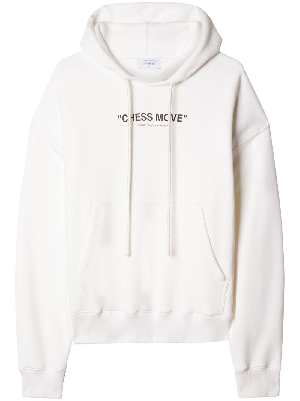 Off-White Chess Move 标语印花棉连帽衫 - 中性色