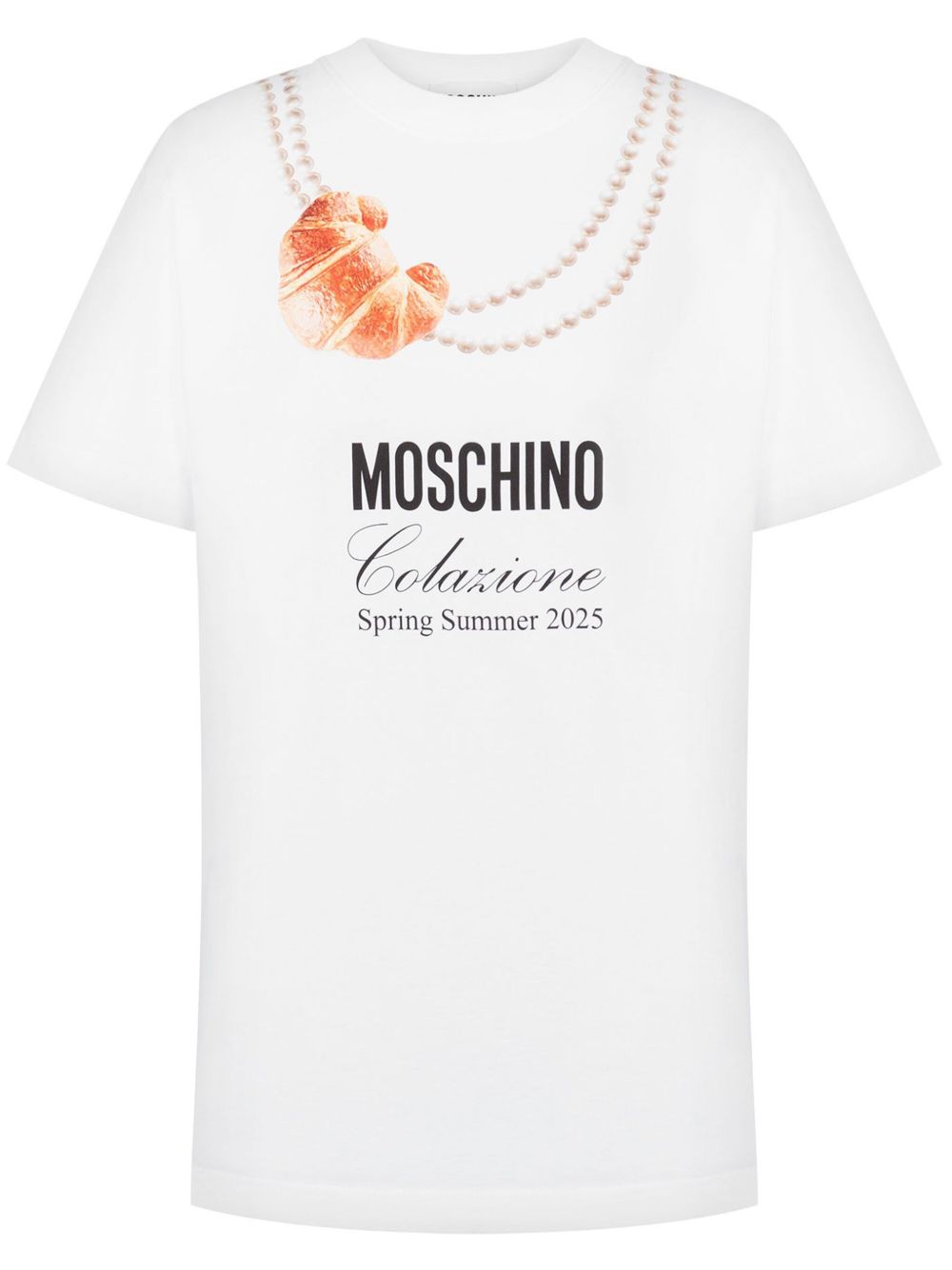 Moschino logo印花T恤 - 白色