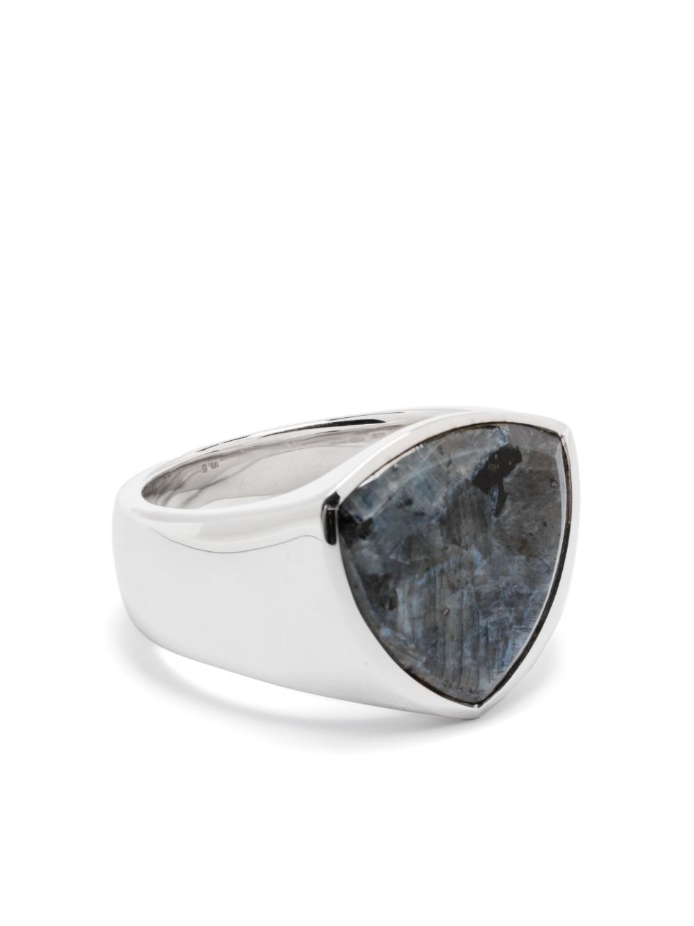 Tom Wood Shield Larvikite 戒指 - 银色