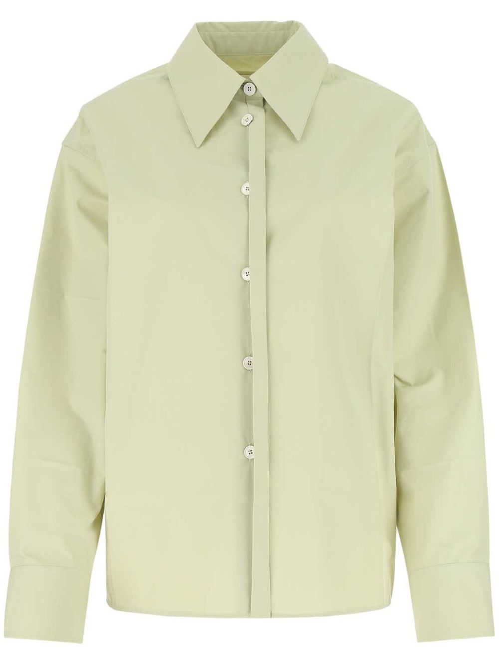Jil Sander 府绸衬衫 - 绿色