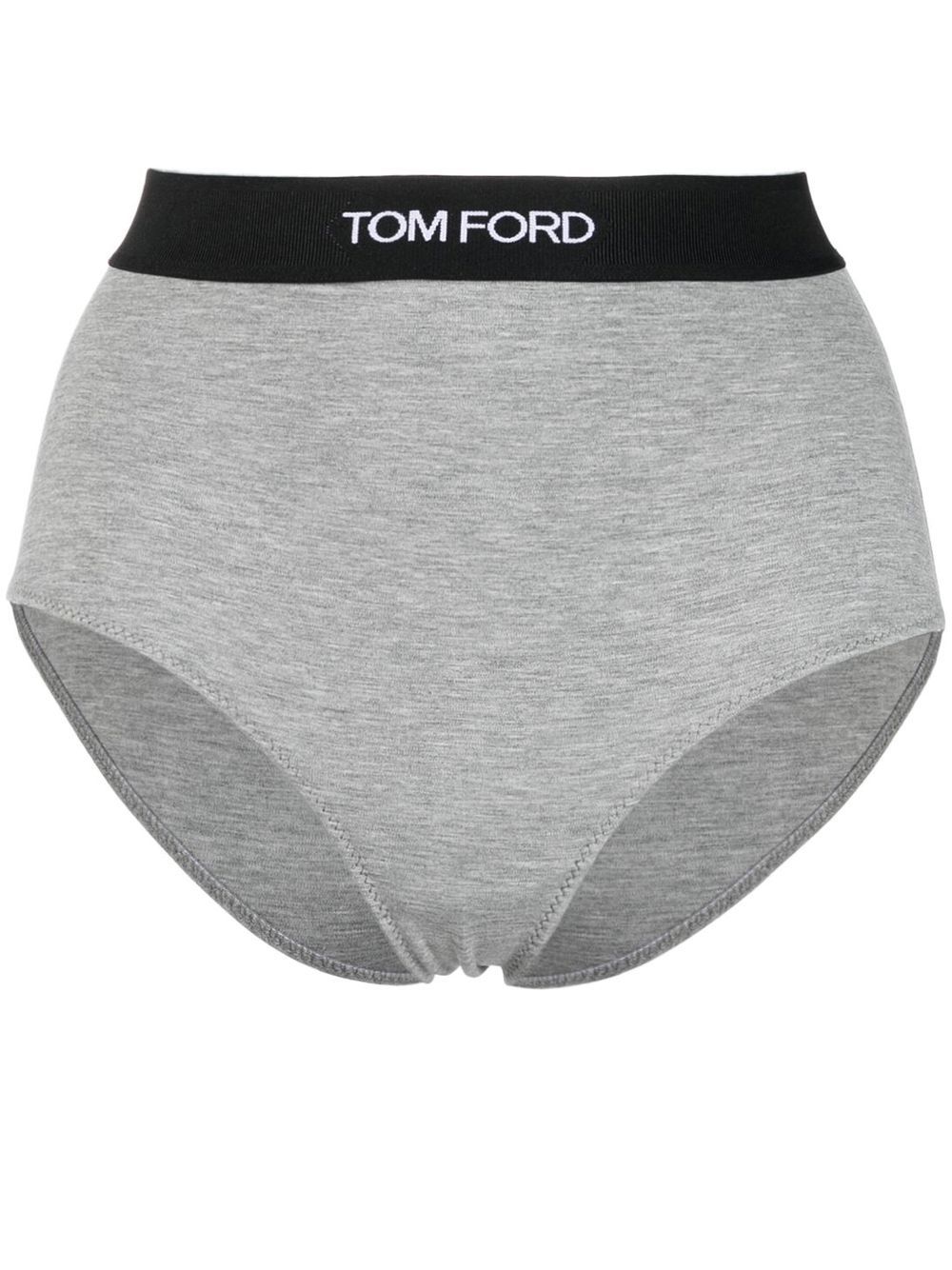 TOM FORD logo腰边三角内裤 - 灰色