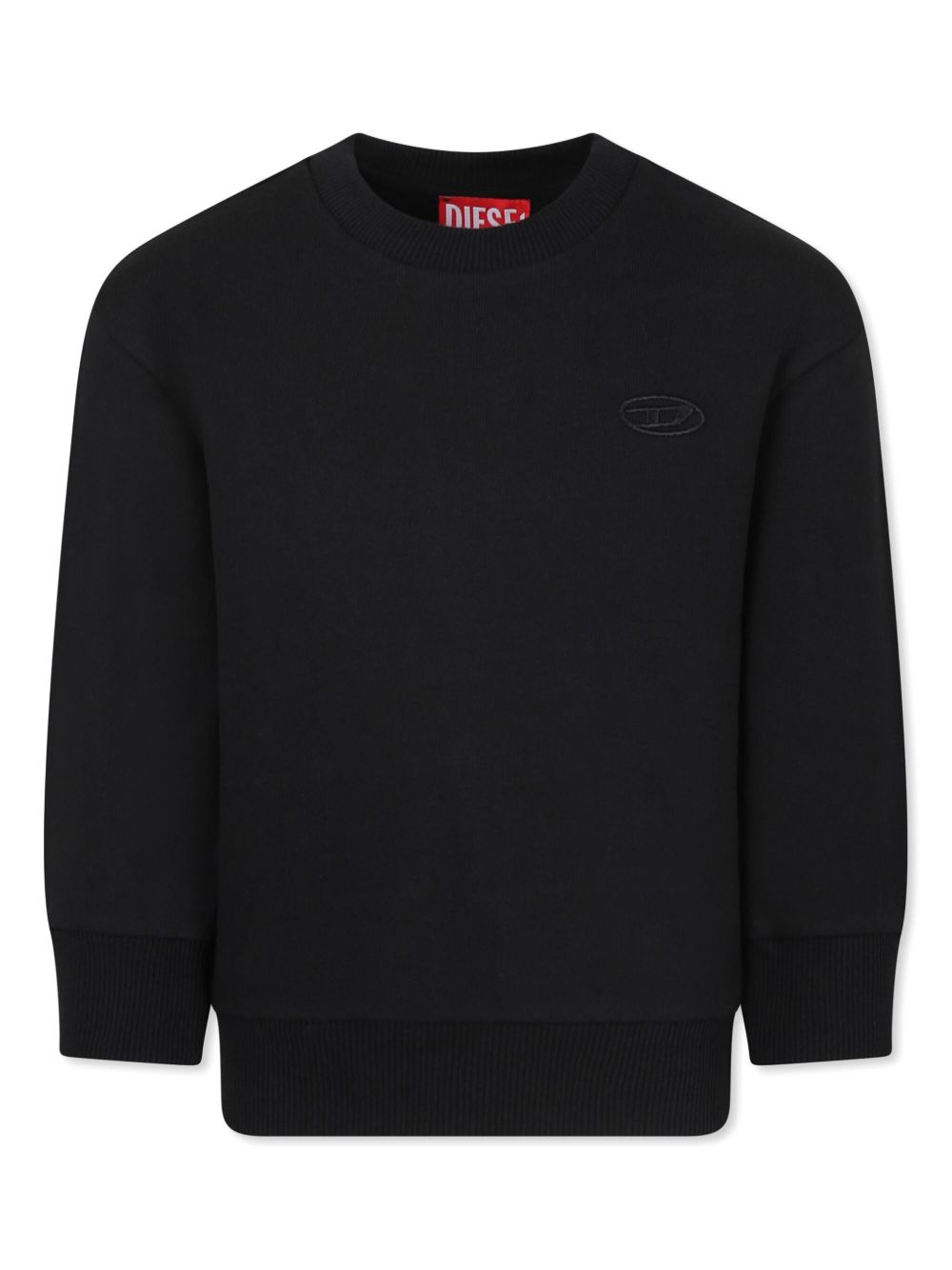 Diesel Kids Oval D 刺绣卫衣 - 黑色