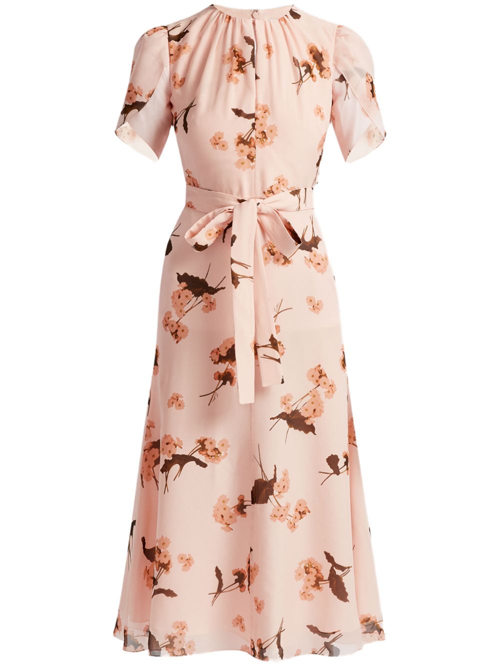 ERDEM 短袖中长连衣裙 - 粉色