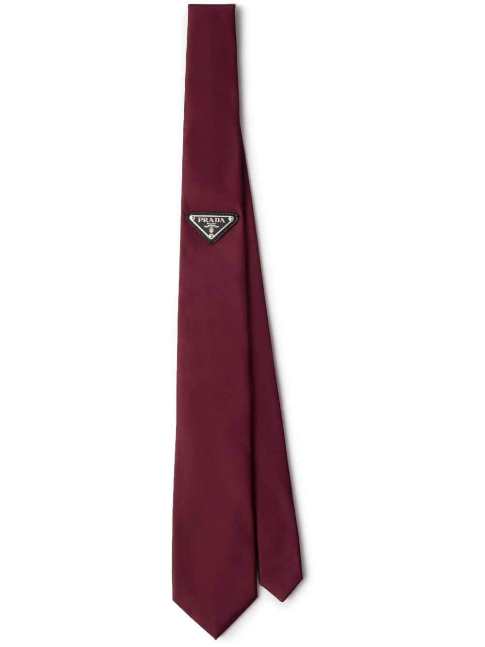 Prada 三角形logo领带 - 红色