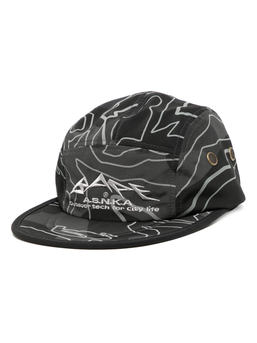 A BATHING APE® logo刺绣平直帽檐棒球帽 - 绿色
