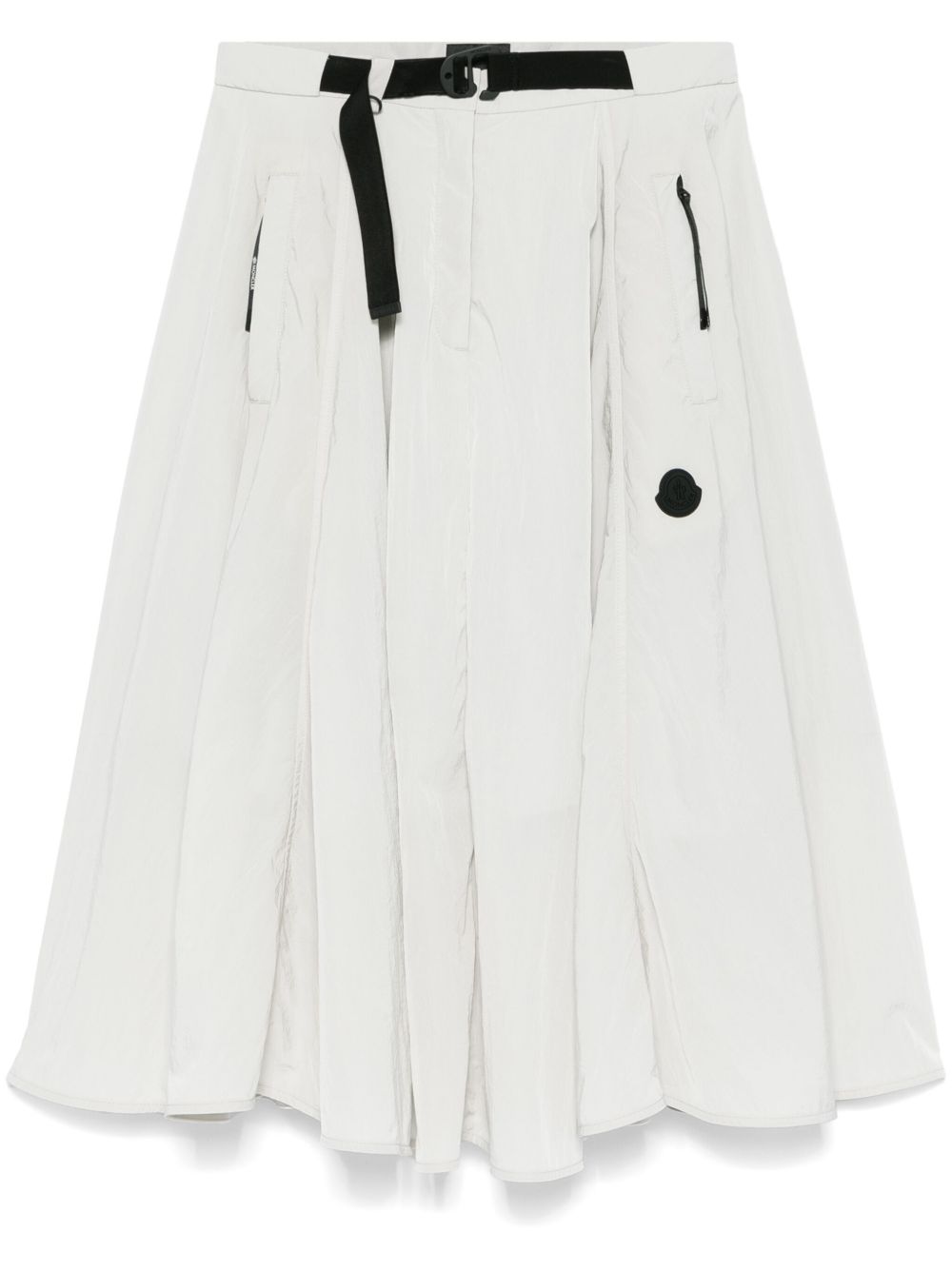 Moncler A字中长半身裙 - 灰色