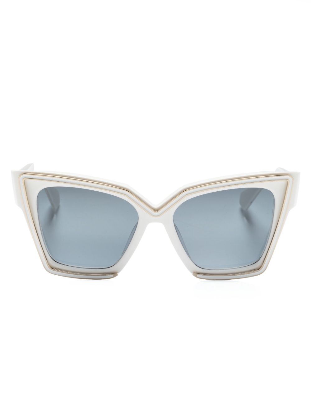 VALENTINO GARAVANI EYEWEAR Grace 方框太阳眼镜 - 白色