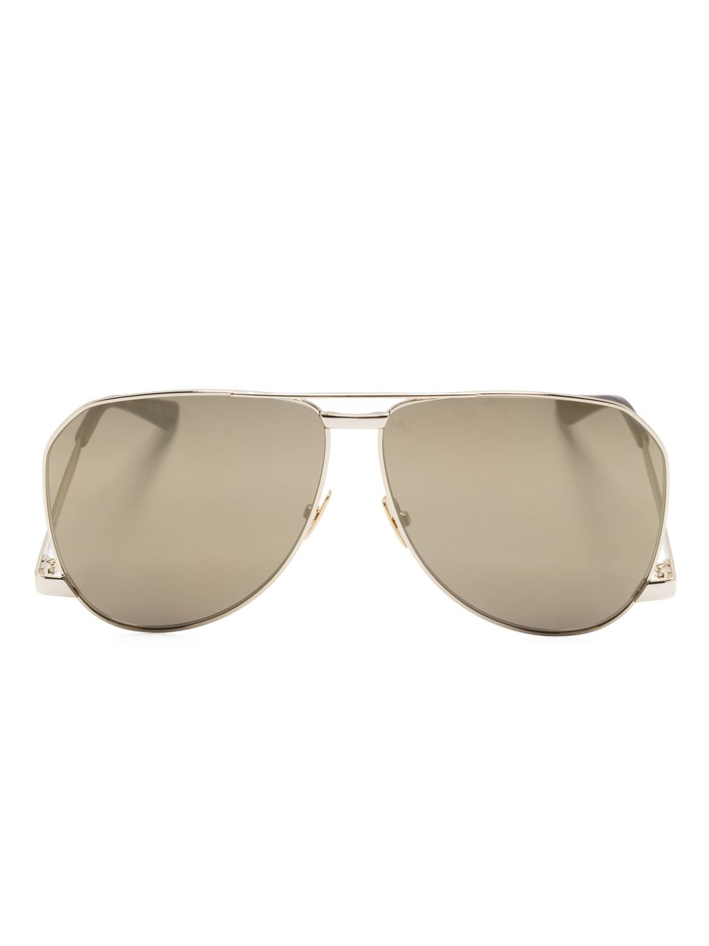 Saint Laurent Eyewear 飞行员镜框太阳眼镜 - 金色