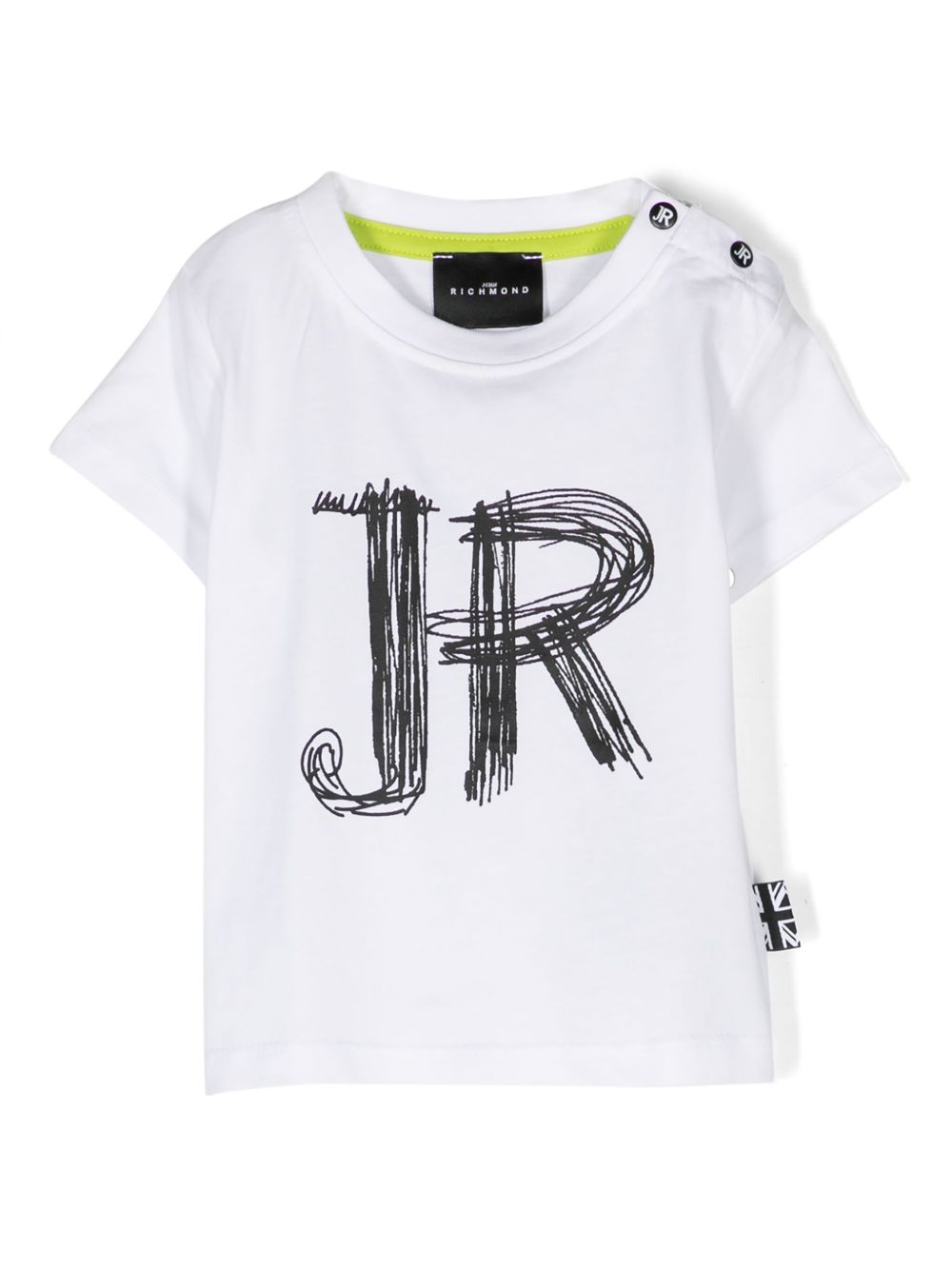 John Richmond Junior logo印花棉T恤 - 白色