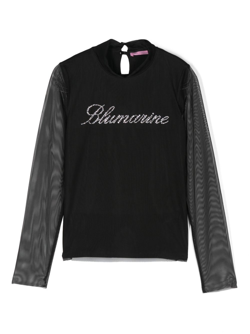 Miss Blumarine logo缀饰T恤 - 黑色