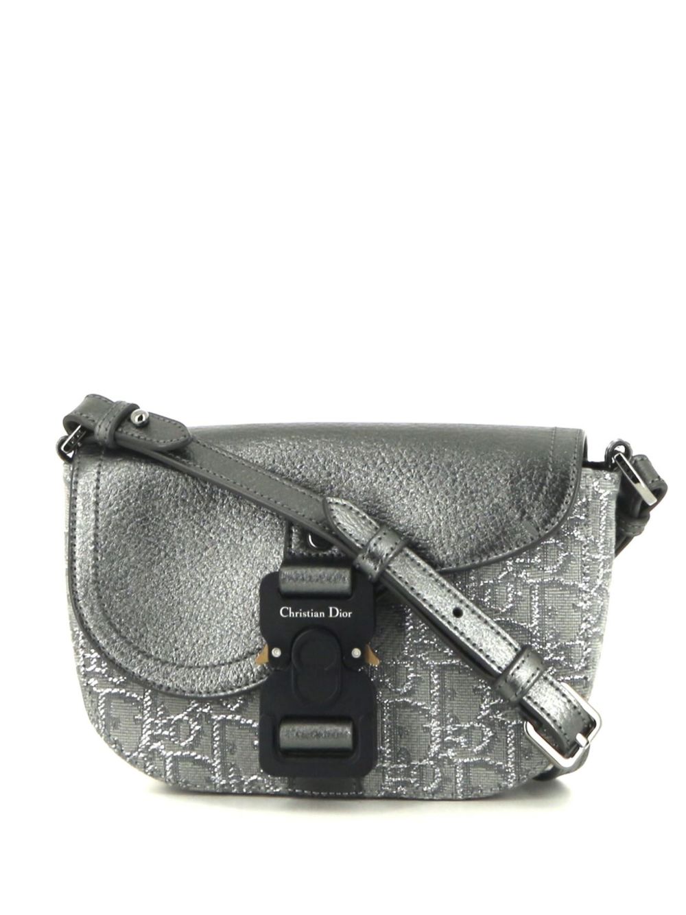 Christian Dior Pre-Owned Saddle 迷你邮差包（2010年典藏款） - 银色
