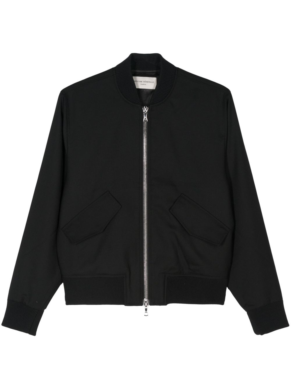 Officine Generale Kenna 初剪羊毛飞行员夹克 - 黑色