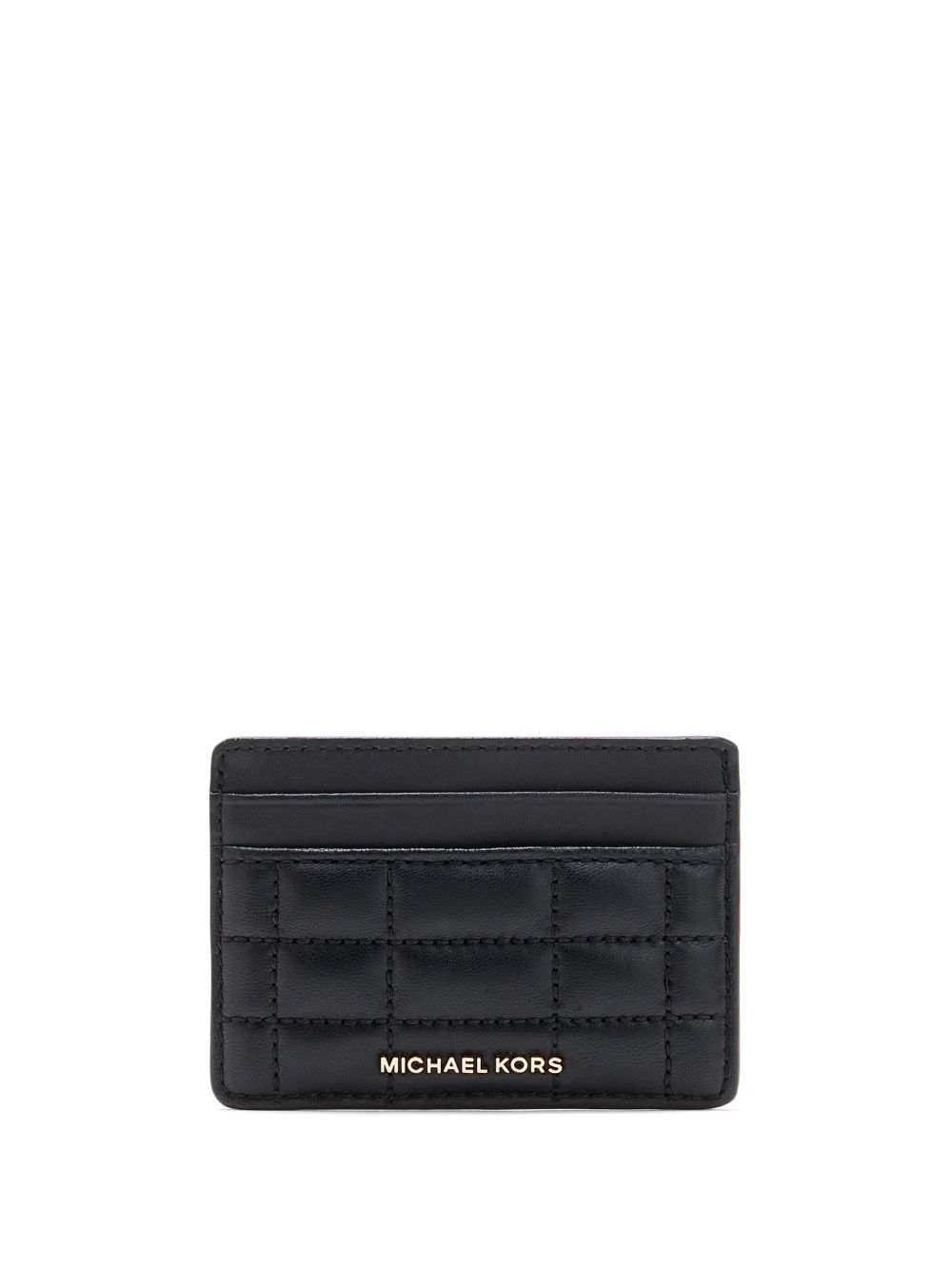 Michael Kors logo皮质卡夹 - 黑色