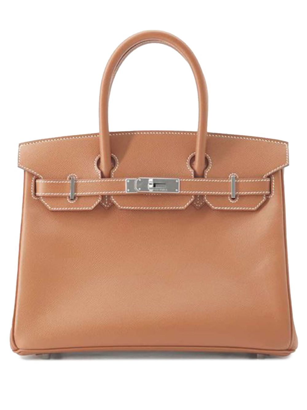 Hermès Pre-Owned Epsom Birkin Retourne 30 手提包（2010年典藏款） - 褐色