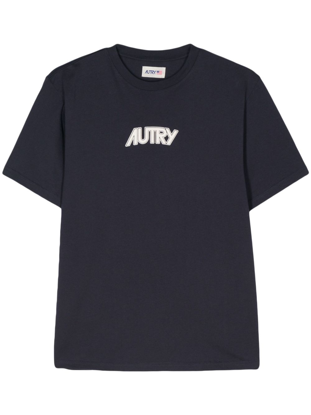 Autry logo印花棉T恤 - 蓝色