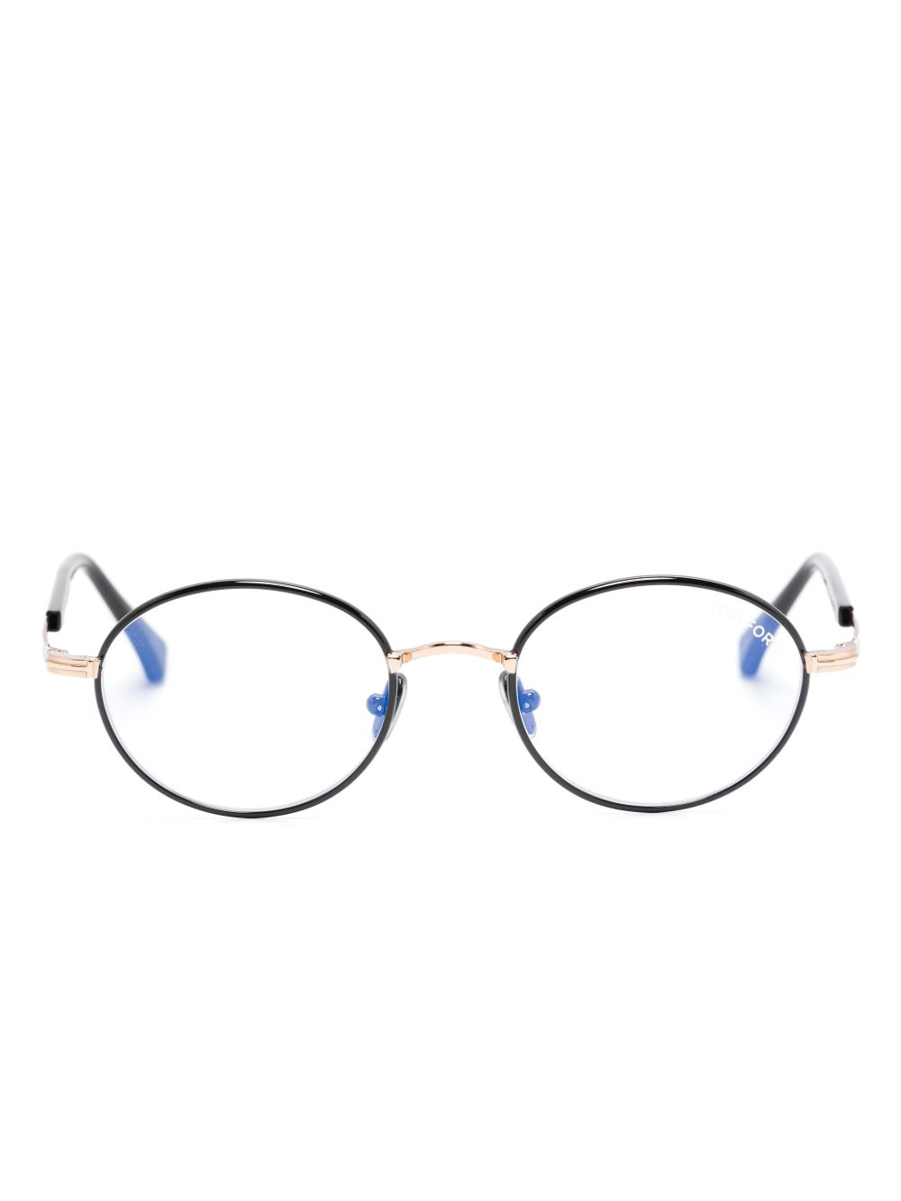 TOM FORD Eyewear 圆框眼镜 - 黑色