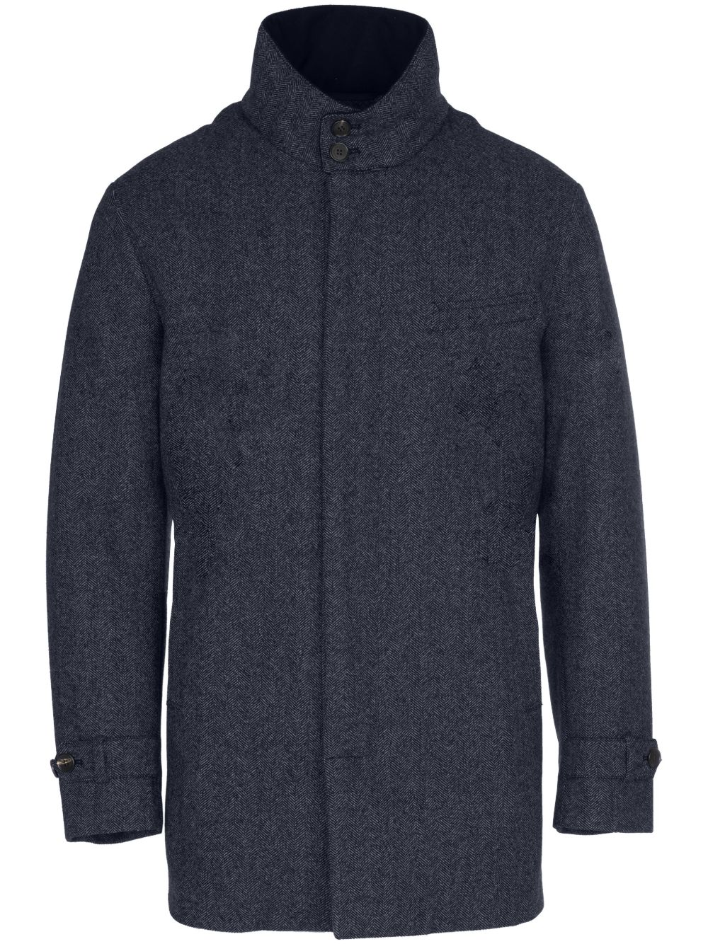 Norwegian Wool 初剪羊毛羊绒混纺外套 - 蓝色