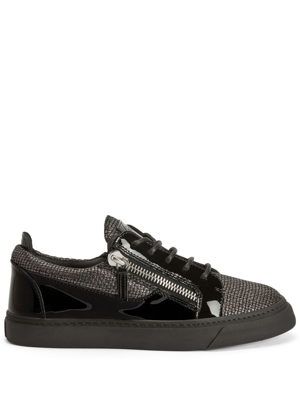 Giuseppe Zanotti 拼接低帮运动鞋 - 黑色