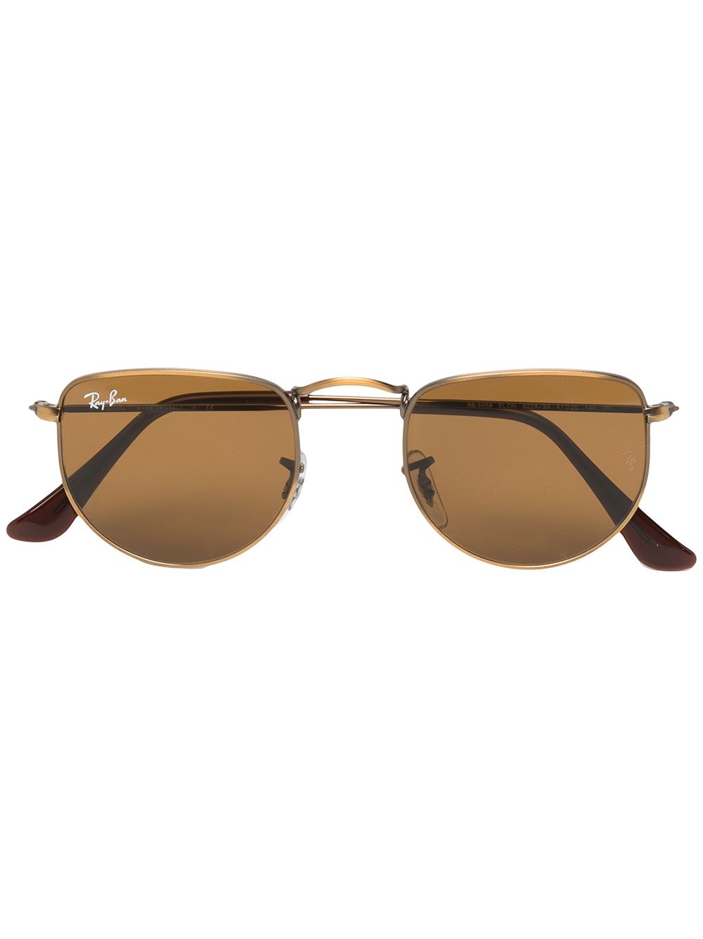 Ray-Ban Elon 圆框太阳眼镜 - 褐色