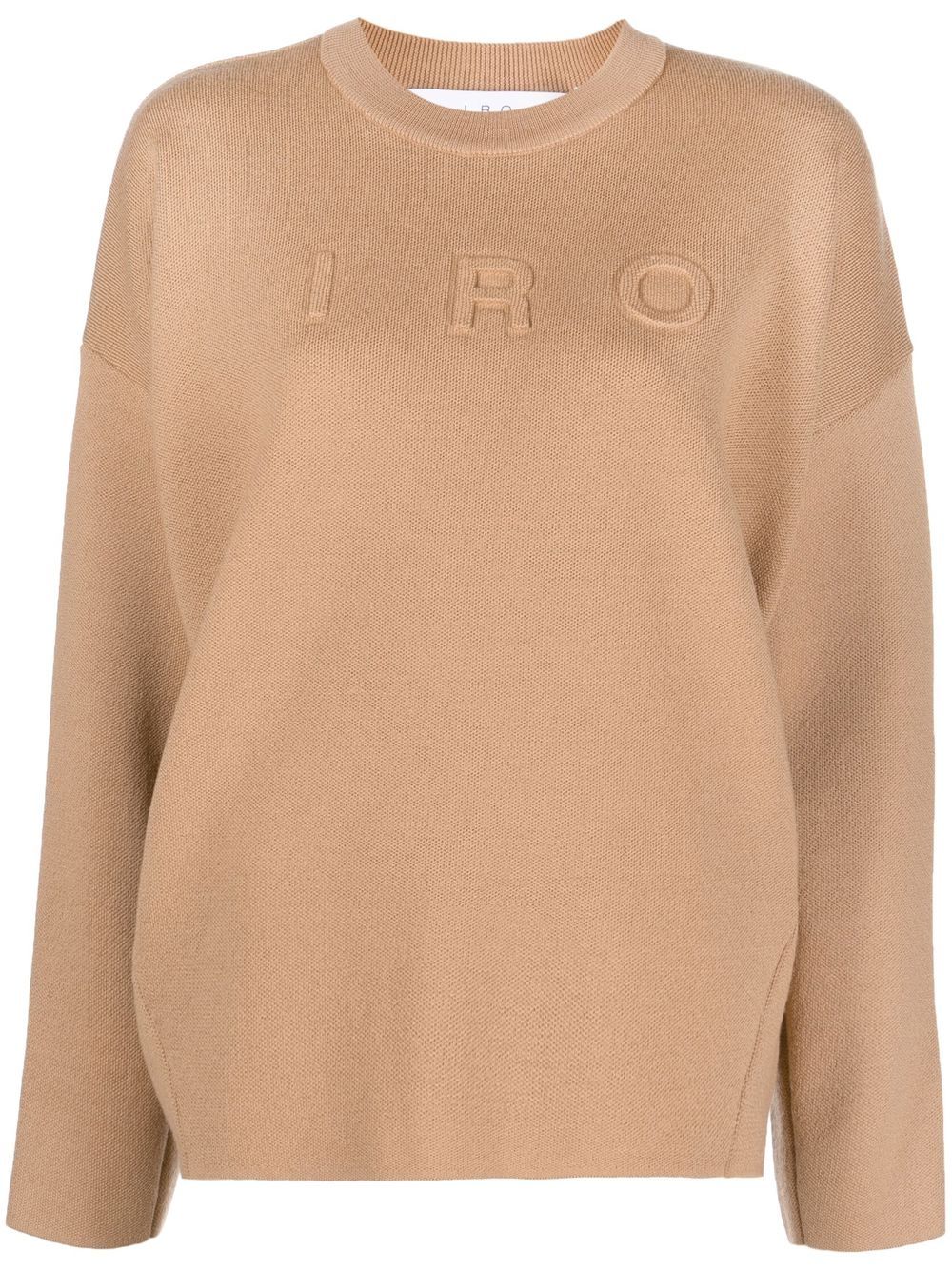 IRO logo嵌花针织毛衣 - 褐色