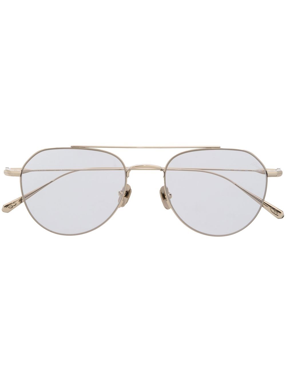 Brioni 飞行员镜框太阳眼镜 - 银色