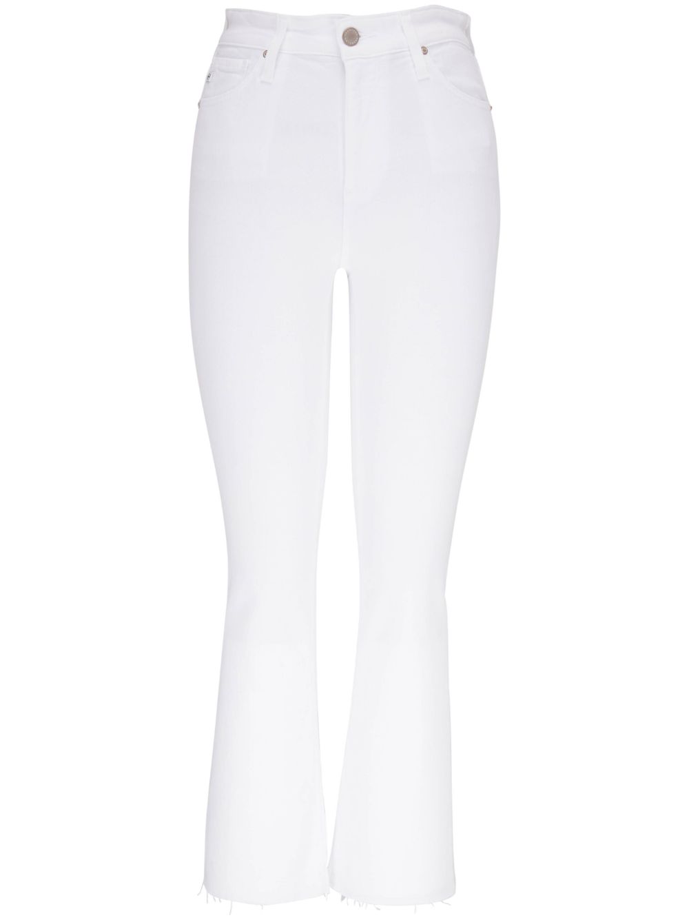 AG Jeans 高腰微喇牛仔裤 - 白色
