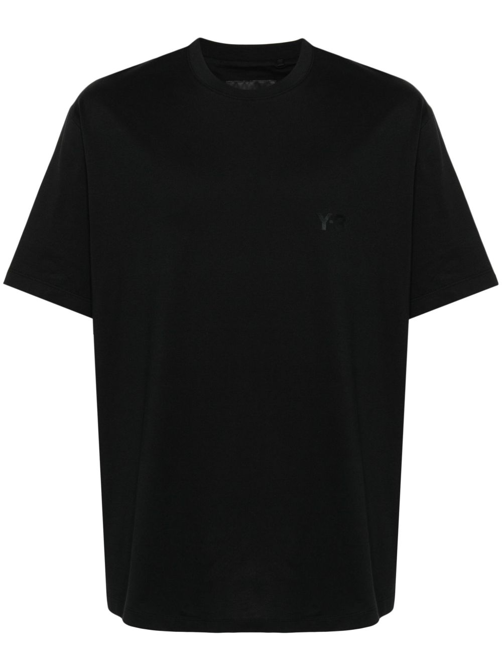 Y-3 logo印花棉T恤 - 黑色
