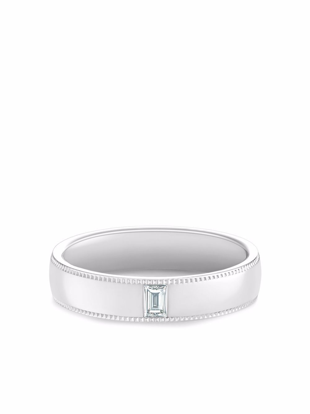 De Beers Jewellers DB Classic Wide Court Poinçon 钻石戒指 - 银色