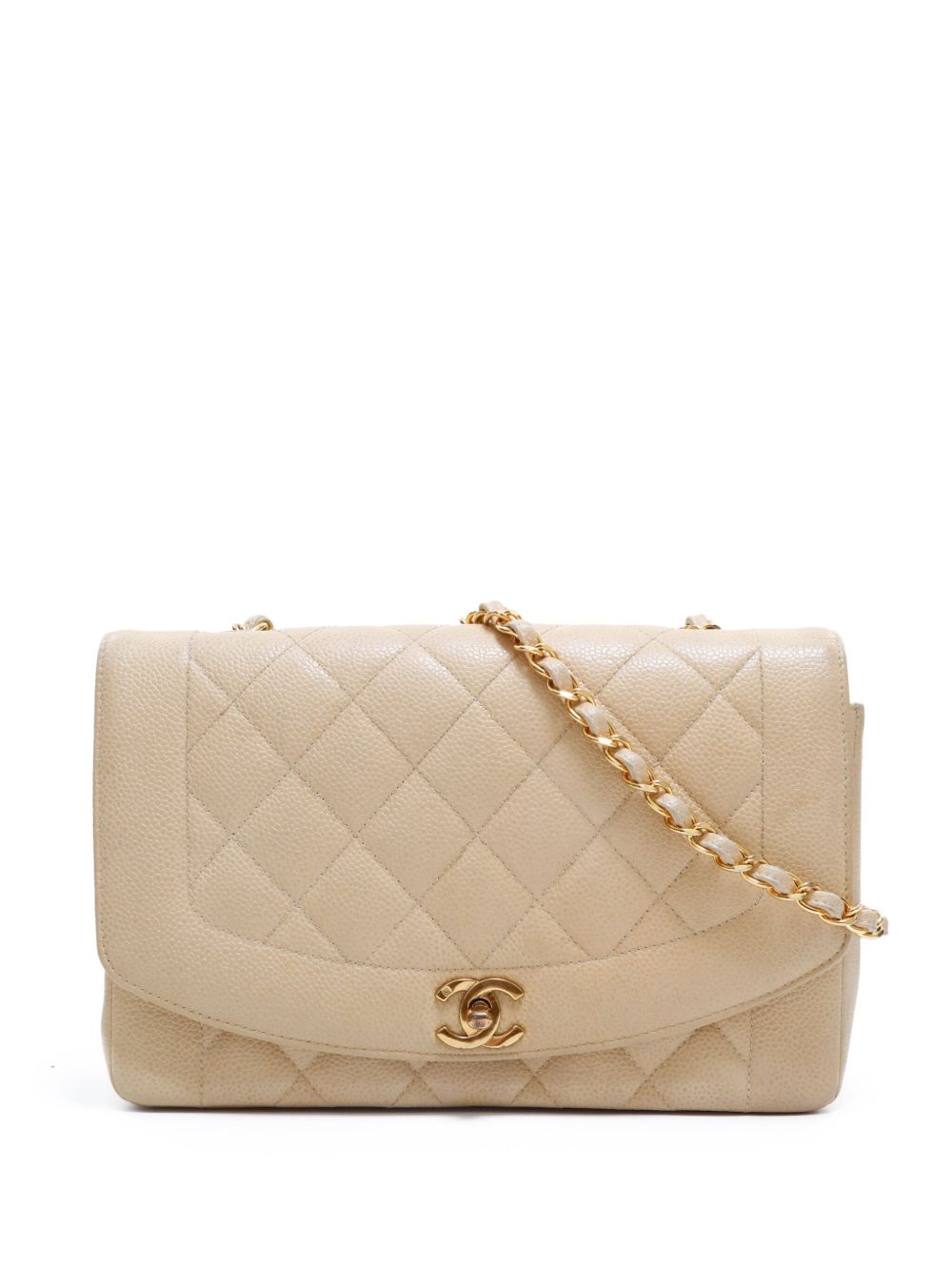 CHANEL Pre-Owned Diana 单肩包（1992-1994年典藏款） - 中性色