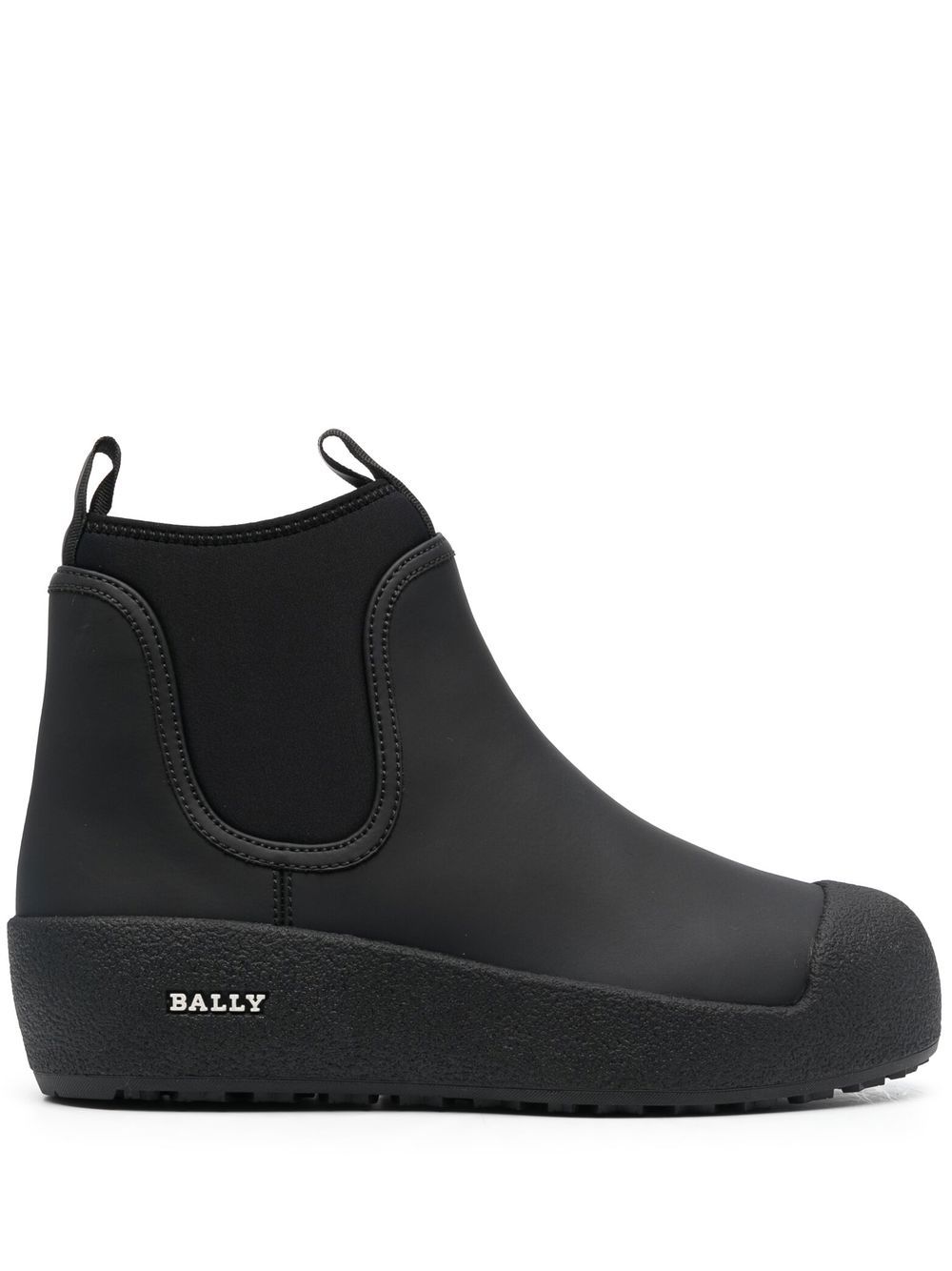 Bally Gadey 厚底弹性拼接短靴 - 黑色