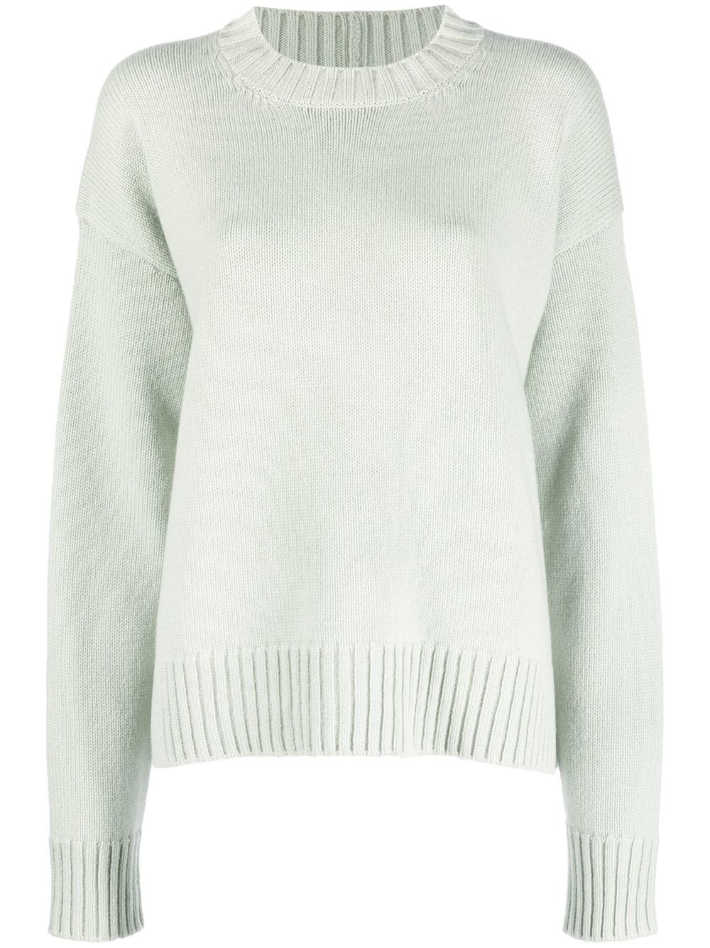 Jil Sander 密织棉羊绒混纺毛衣 - 绿色
