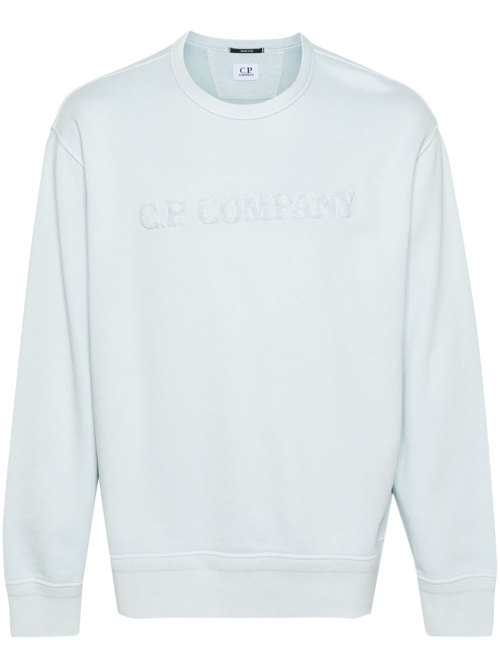 C.P. Company logo压纹棉卫衣 - 蓝色