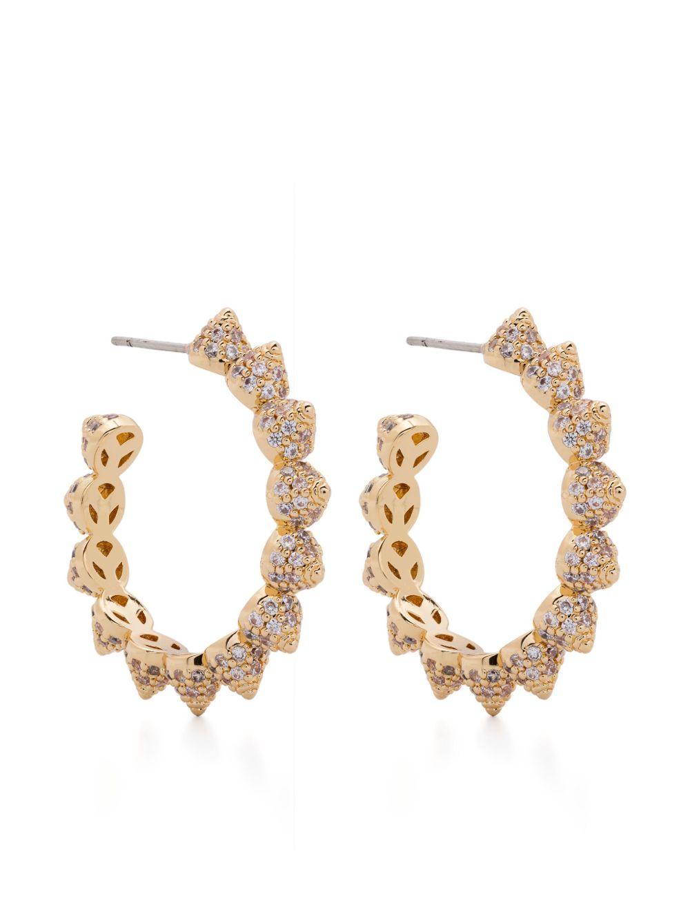 Eddie Borgo Pavé Cone hoop earrings - 金色