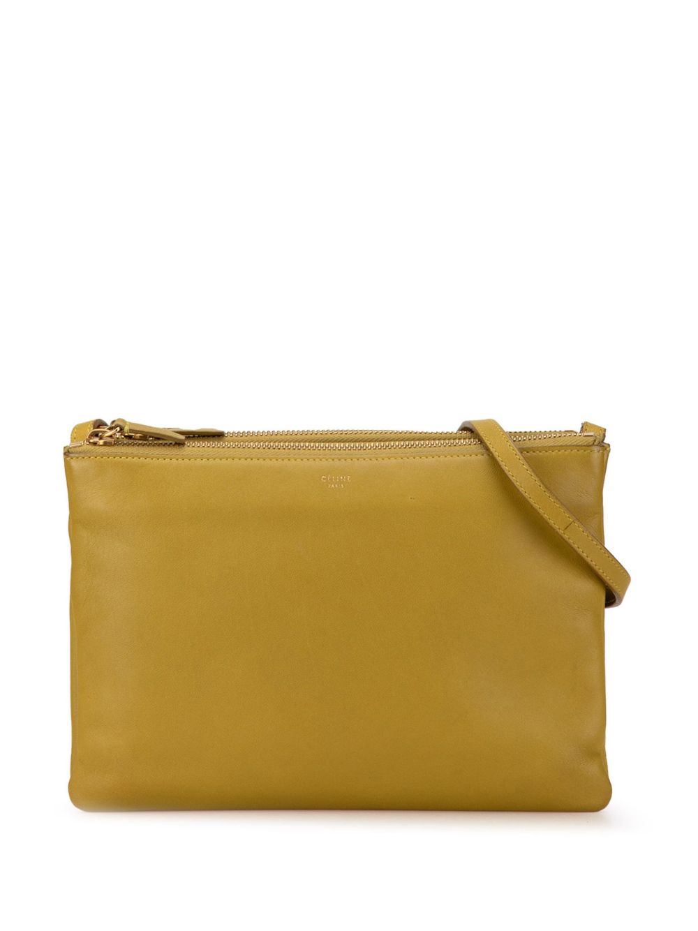 Céline Pre-Owned Trio 大号皮质斜挎包（2014年典藏款） - 黄色