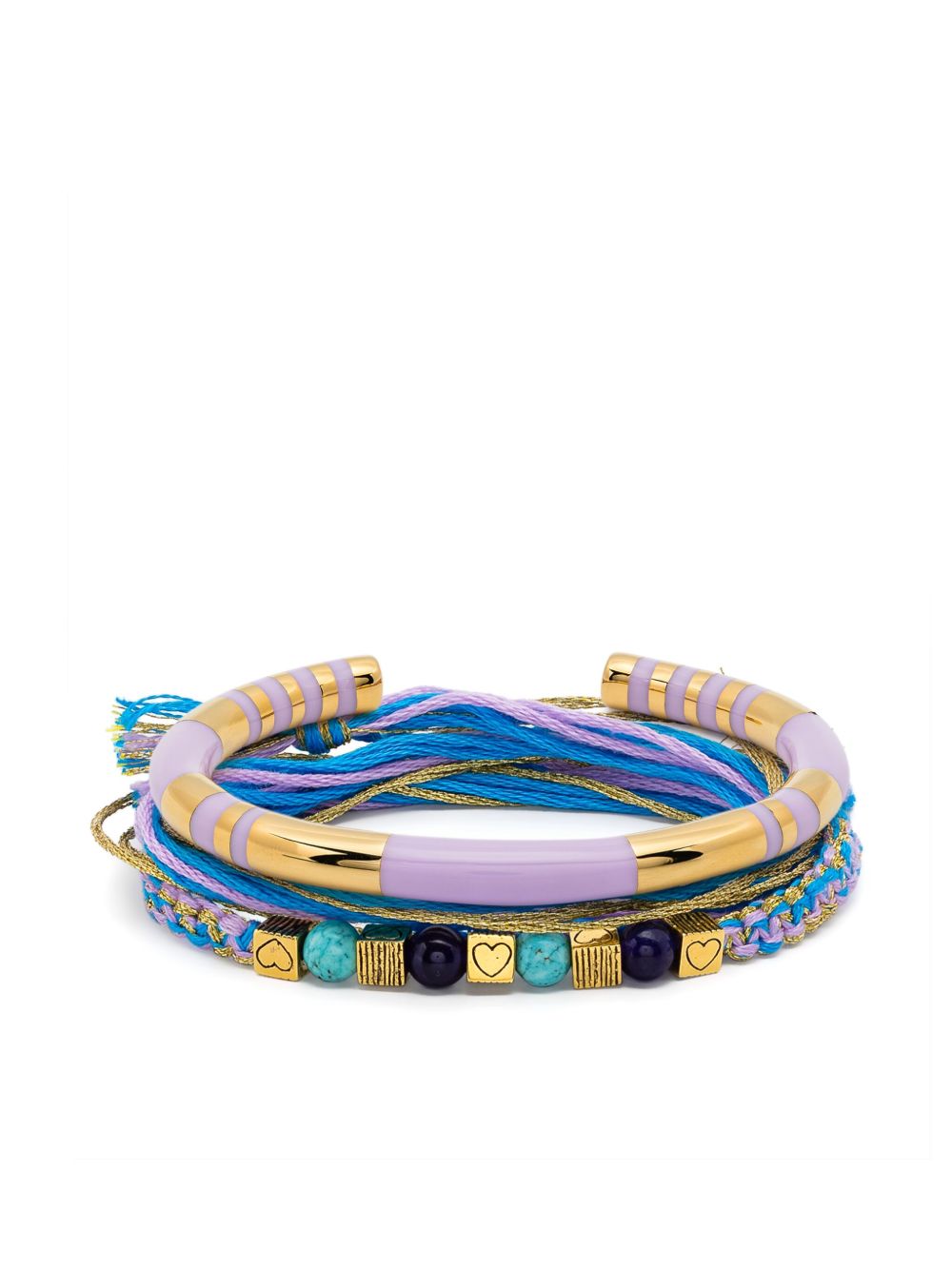Aurelie Bidermann Honolulu and Positano bracelet (set of two) - 金色