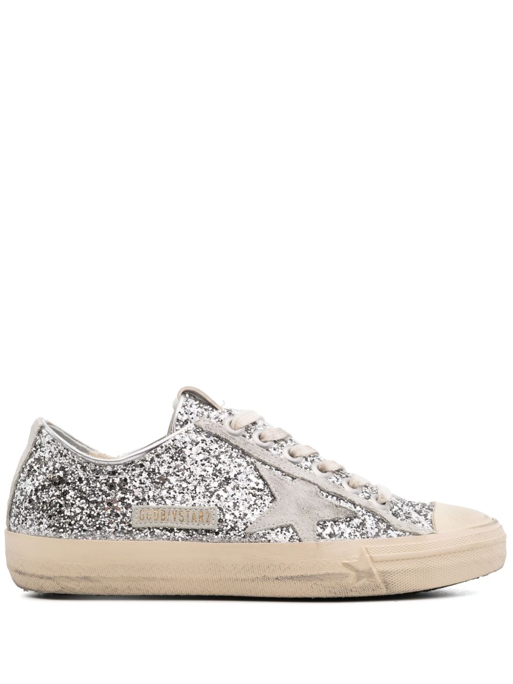Golden Goose V-Star 金葱板鞋 - 银色