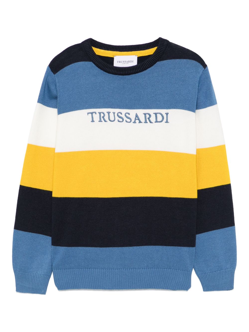 TRUSSARDI JUNIOR 条纹毛衣 - 黄色