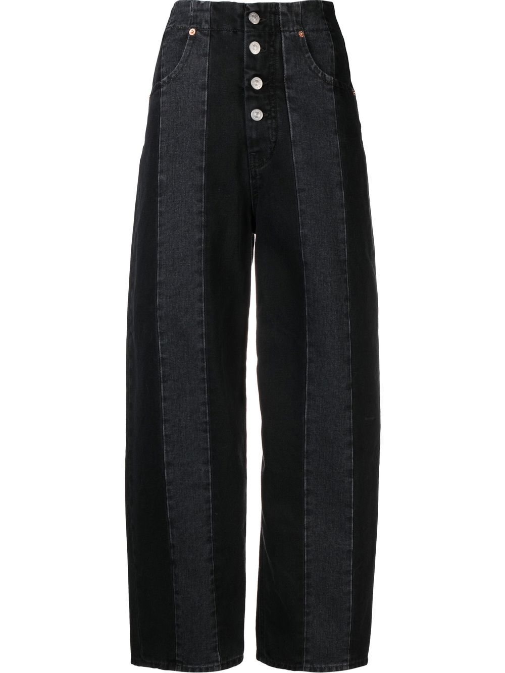 MM6 Maison Margiela 直筒露踝牛仔裤 - 黑色