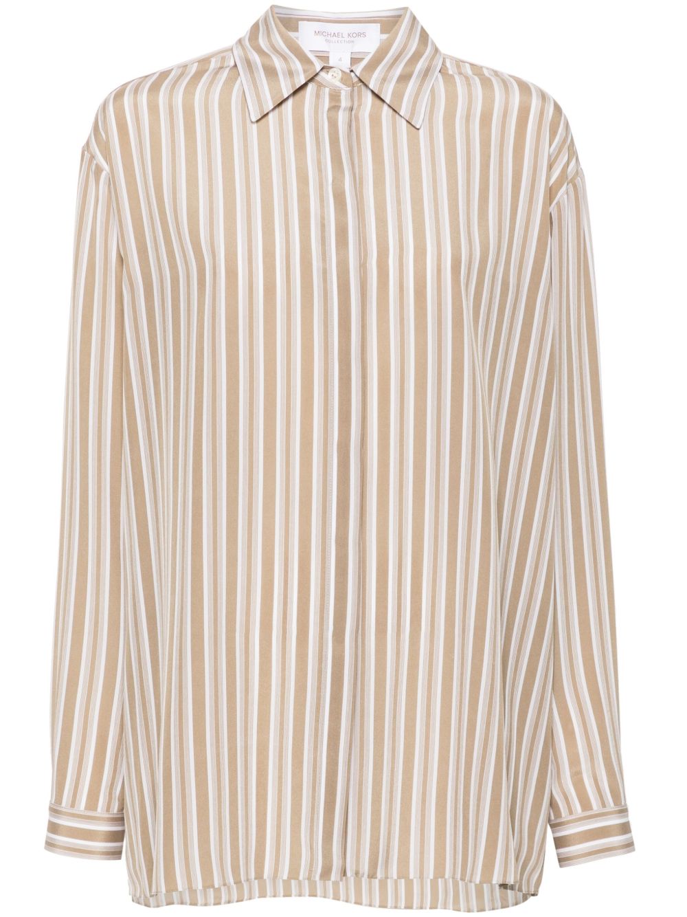 Michael Kors Collection 条纹衬衫 - 褐色