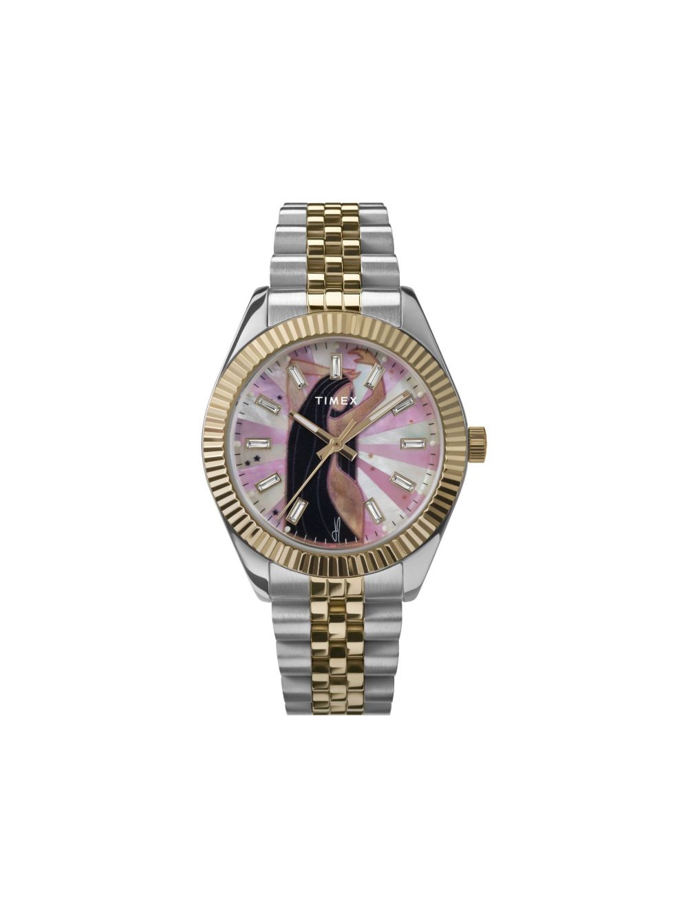 TIMEX x Jacquie Aiche 图案印花表盘36毫米腕表 - 粉色