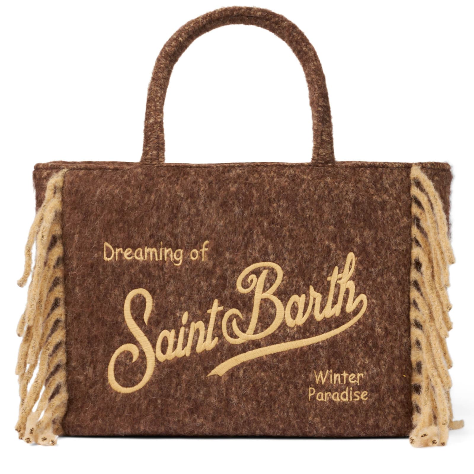 MC2 Saint Barth 棕色流苏肩背包