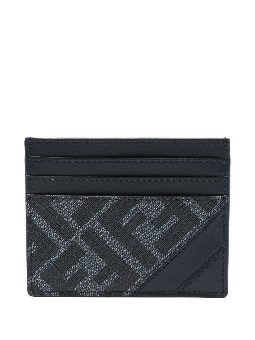 FENDI Diagonal 皮质卡夹 - 蓝色
